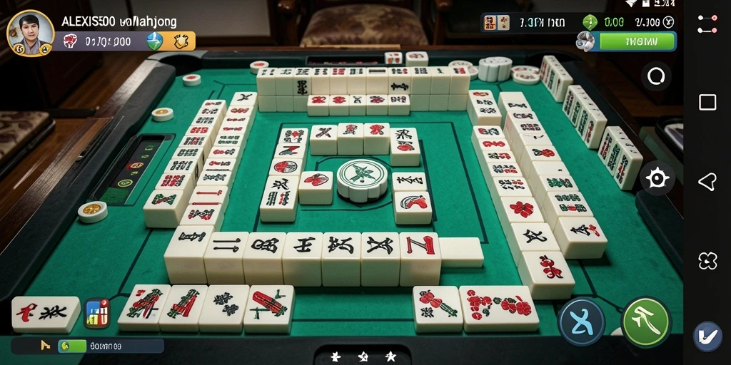 Screenshot ALEXIS500 menampilkan gameplay Mahjong yang seru dan menantang.