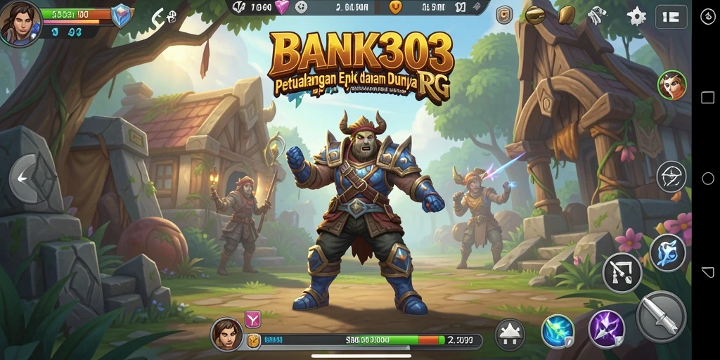 Tampilan gameplay RPG yang menakjubkan di BANK303.