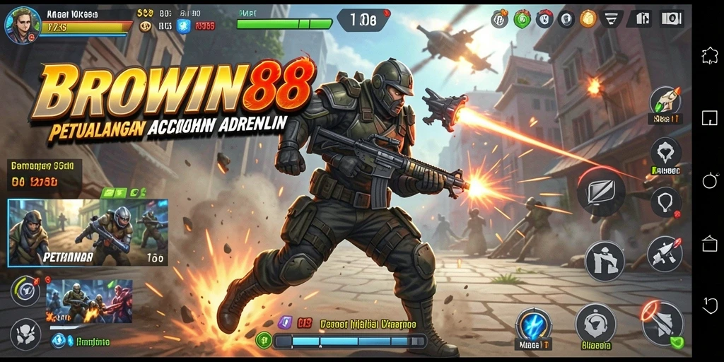 Tangkapan layar BROWIN88 menunjukkan aksi seru saat berperang.