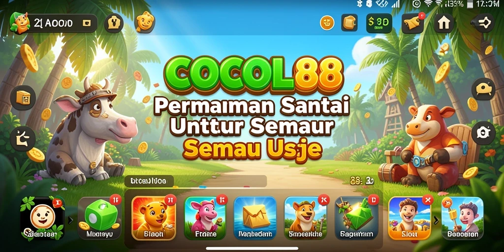 Screenshot gameplay <strong>COCOL88</strong> yang menampilkan suasana santai dan menenangkan.