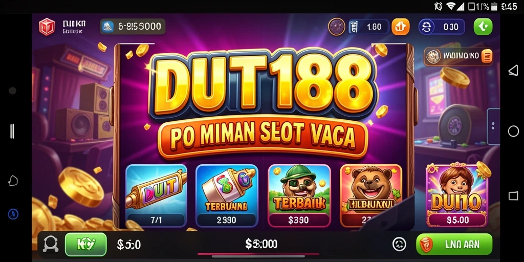 Screenshot gameplay Slot DUIT188 yang mengasyikkan dan penuh warna.