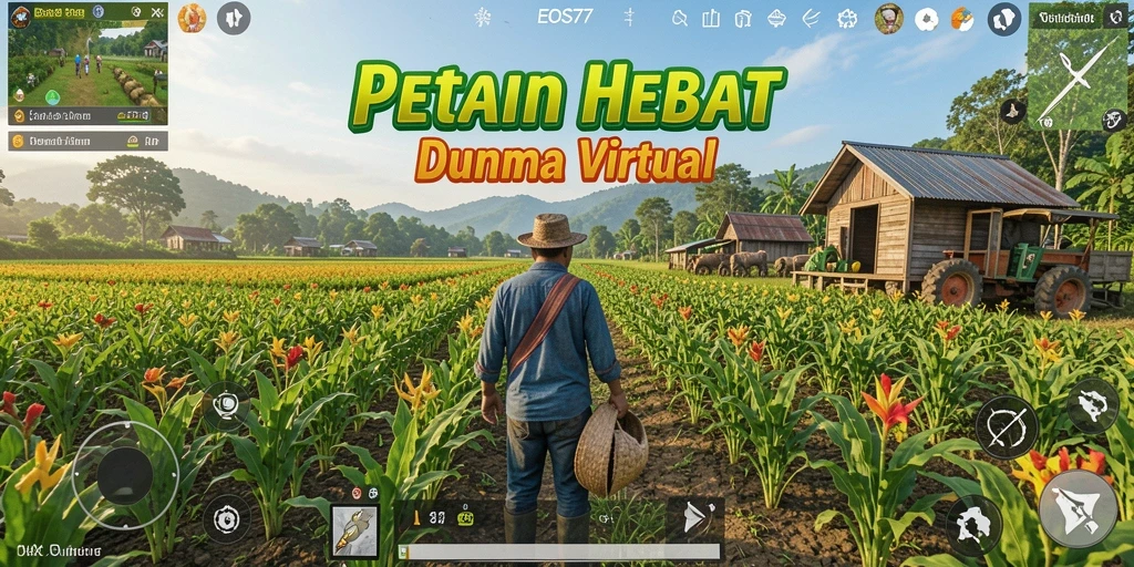 Tampilan gameplay Farming yang menarik dalam EOS77.