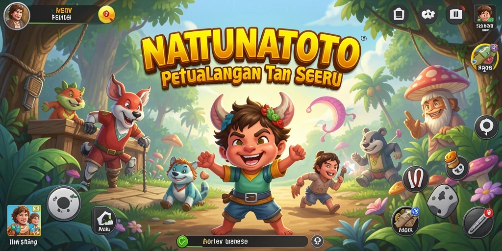 Screenshot gameplay NATUNATOTO memperlihatkan petualangan yang menakjubkan.