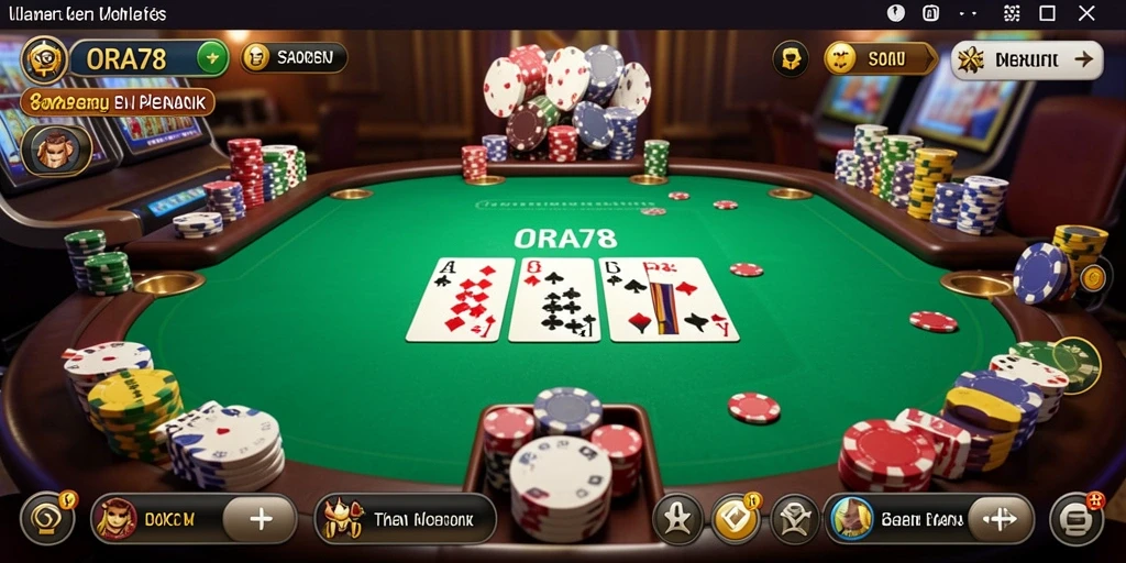 Tampilan gameplay menarik dalam permainan poker ORA78.
