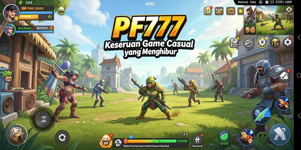 Tampilan gameplay PF777 yang mengasyikkan dan cerah.