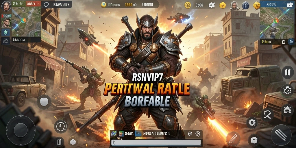 Gameplay mendebarkan dalam RSNVIP7 Battle Royale di medan tempur.