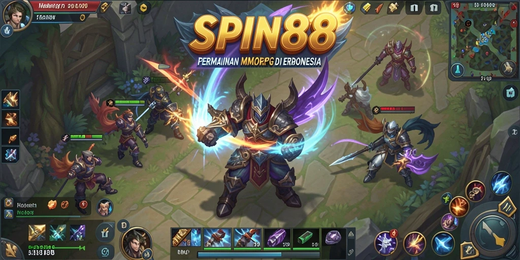 Tampilan permainan SPIN88 yang mendebarkan dengan aksi MMORPG.