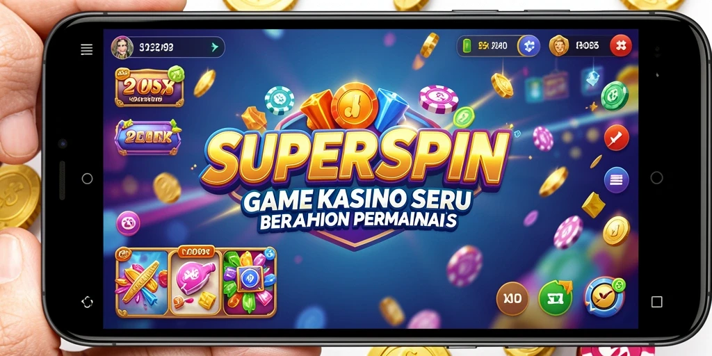 Tampilan gameplay menarik di <strong>SUPERSPIN</strong> dengan berbagai slot yang seru.